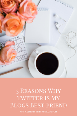 Orange roses, notepad, pen, headphones, cup of coffee and a keyboard on top of a while desk top. 3 Reasons Why Twitter Is My Blogs Best Friend